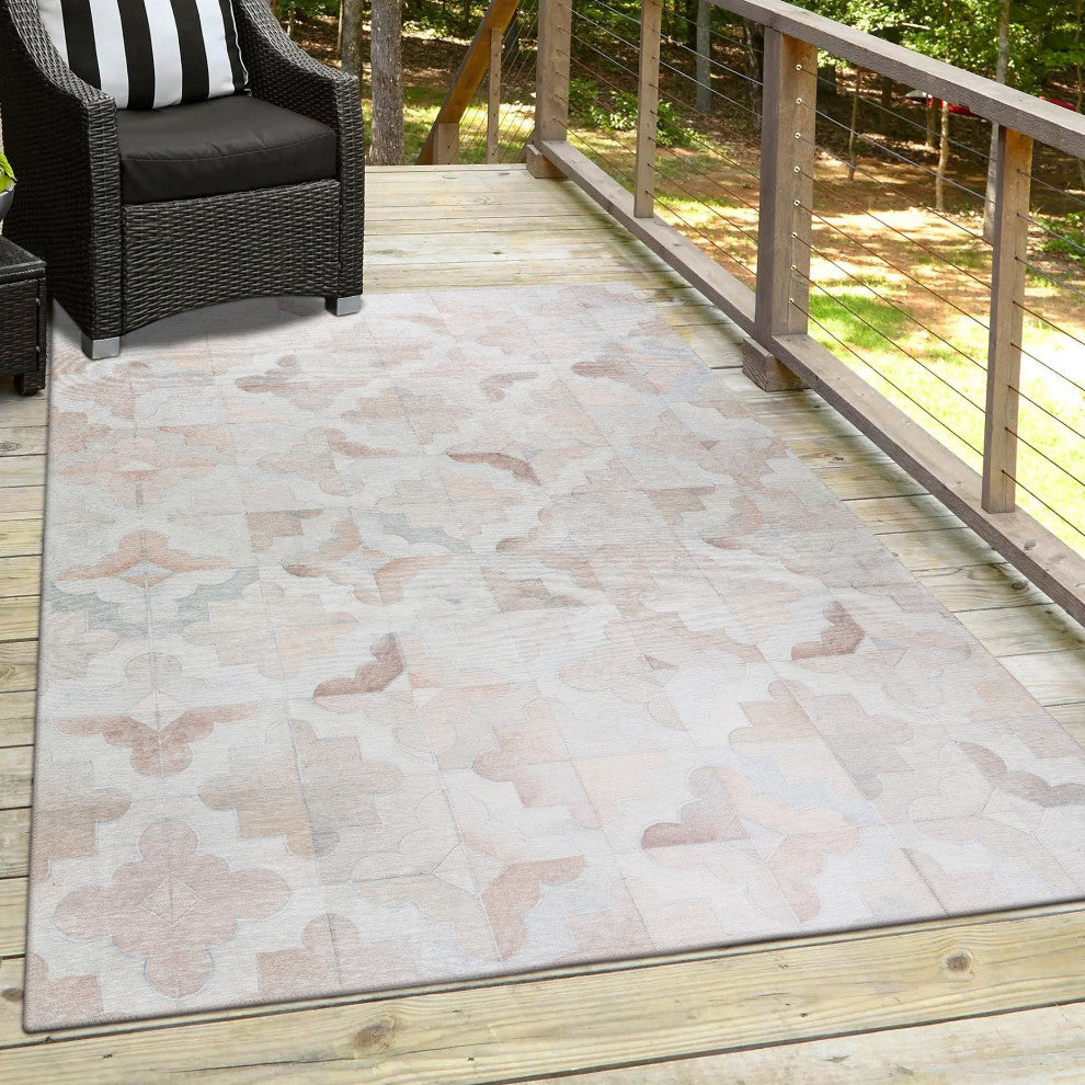 Indoor/Outdoor Stetson SS8 Linen Machine Washable 8' x 10' Rug