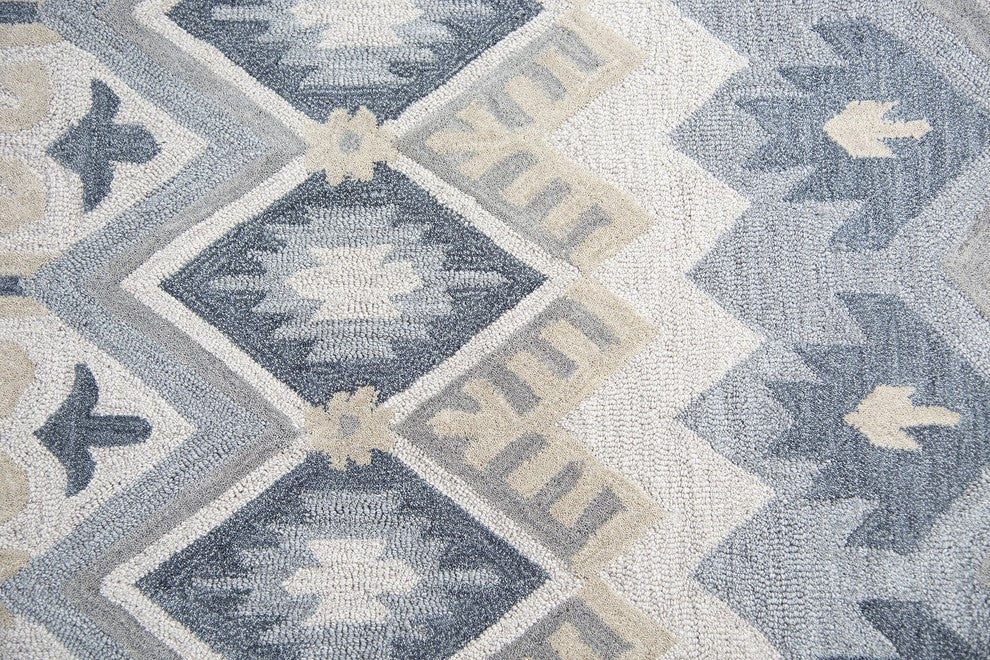 Rizzy Home Resonant RS919A Natural Geometric Area Rug, Rectangular 9'x12'