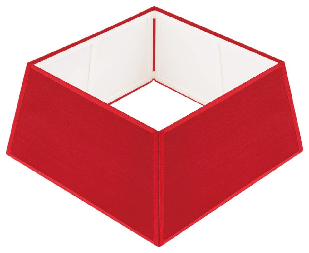 Tree Nest Contemporary Tree Skirt Stand Christmas Tree Collar Basket, Red, Mediu