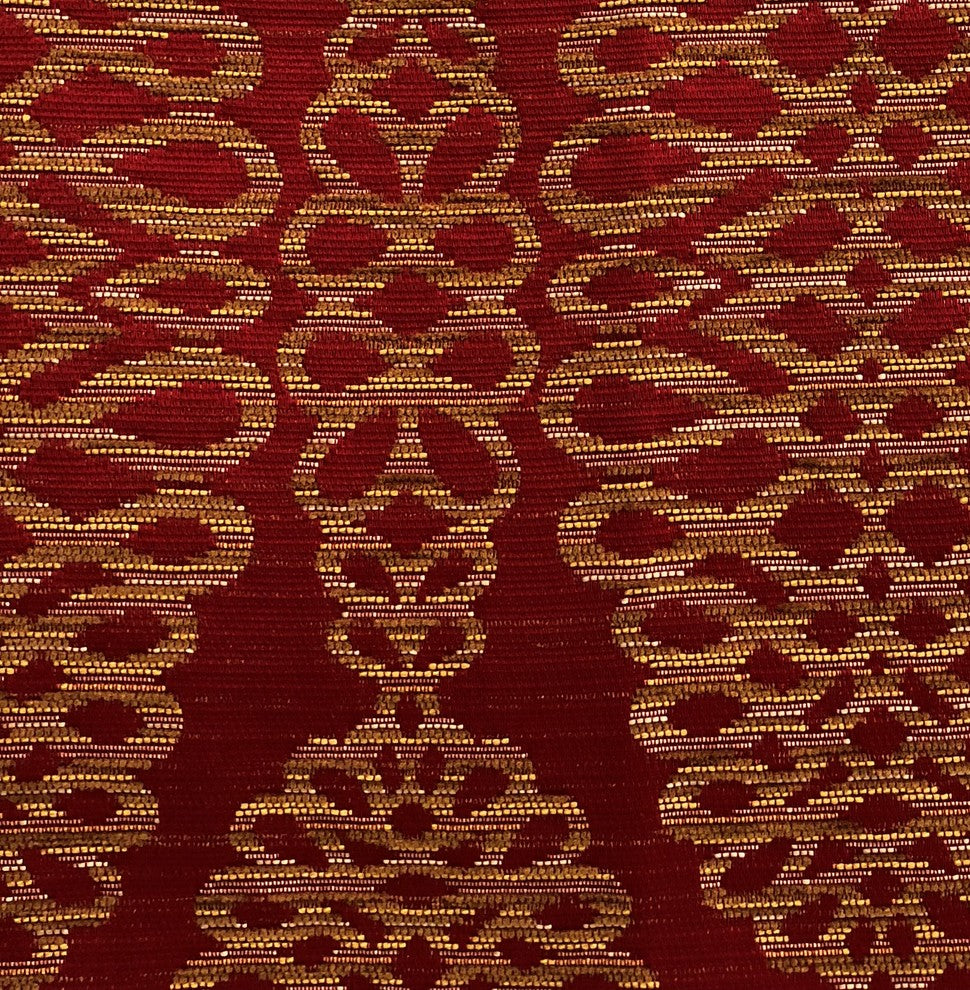 Sweet Henna Luxury Throw Pillow in Red and Gold, 26"x26"