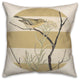 Vintage Bird and Stripes 18x18 Spun Poly Pillow