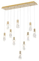 Bethel International MAT09C40G 10-Light Chandelier, Brushed Gold