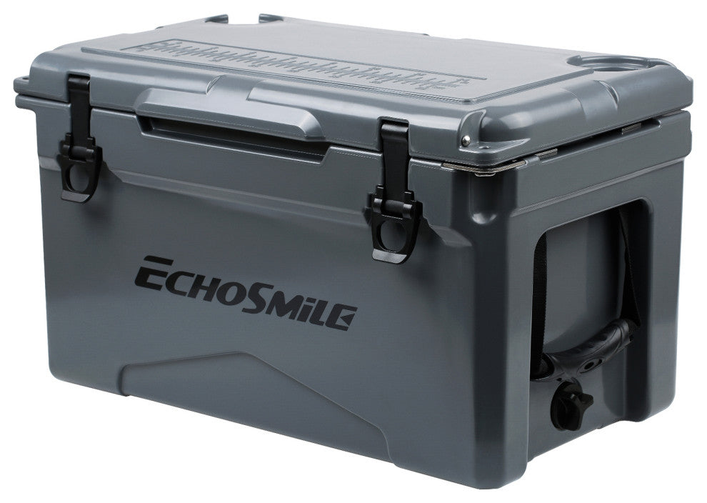 EchoSmile 30 qt. Rotomolded Cooler, Grey