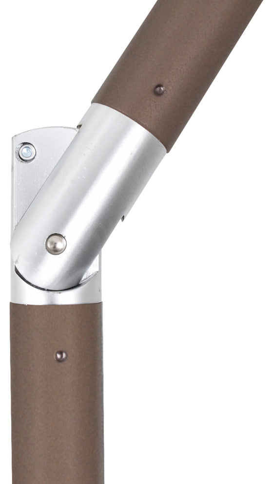 9' Aluminum Umbrella Auto Tilt Bronze, Taupe