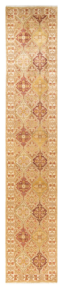 Mong One-of-a-Kind Hand-Knotted Runner Ivory, 2'7"x14'0"
