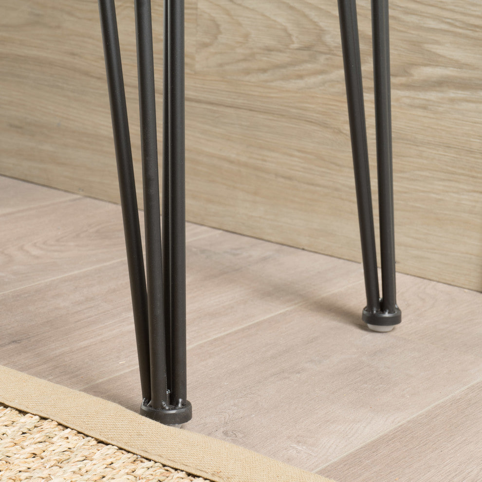 GDF Studio Regent Natural Finish Firwood Faux Live Edge Console Table