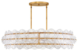 Fredrick Ramond Rene Chandelier, Distressed Brass, Large