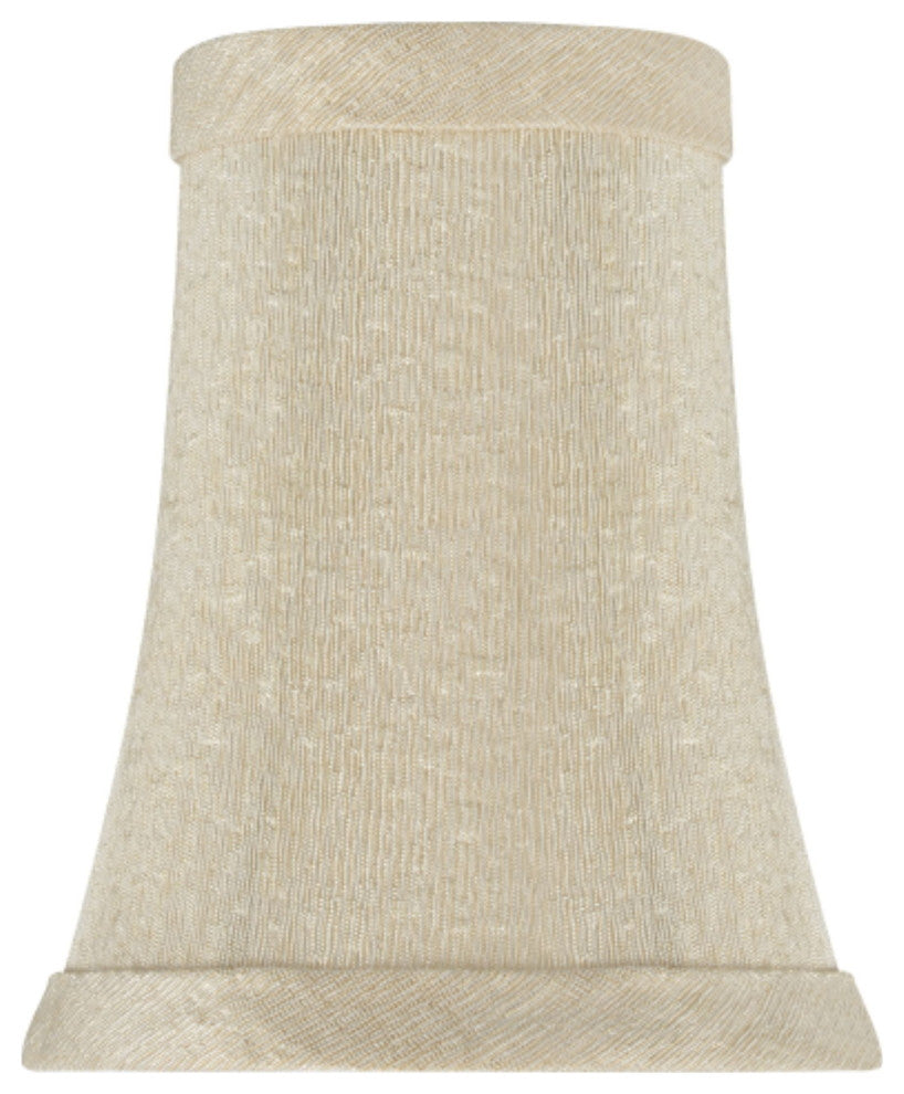 30013-2 Small Bell  Chandelier Clip On Lamp Shade Butter Creme 2 1/2"x4"x5"