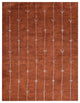 HAND KNOTTED LOOM SILK ECO-FRIENDLY AREA RUG-6'x9',Rectangle,Orange,Contemporary