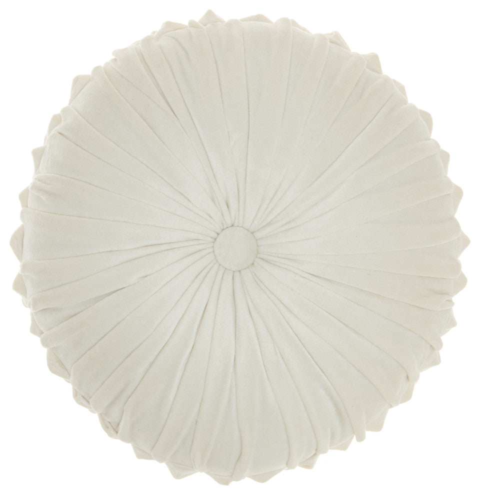 Mina Victory RC813 Throw Pillow, Ivory, 16" x 16"Round