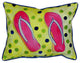 Pair of Betsy Drake Flip Flops Large Pillows 16 Inch x 20 Inch