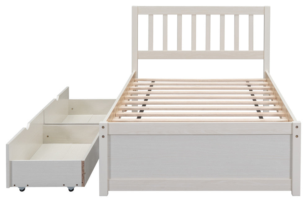 Gewnee Modern Design Wooden Twin Size Platform Bed
