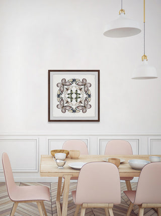 "Concentric Butterflies" Framed Painting Print, 12"x12"