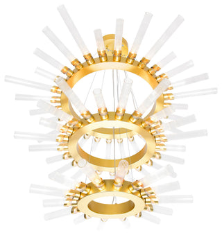 Collar 63 Light Chandelier With Satin Gold Finish