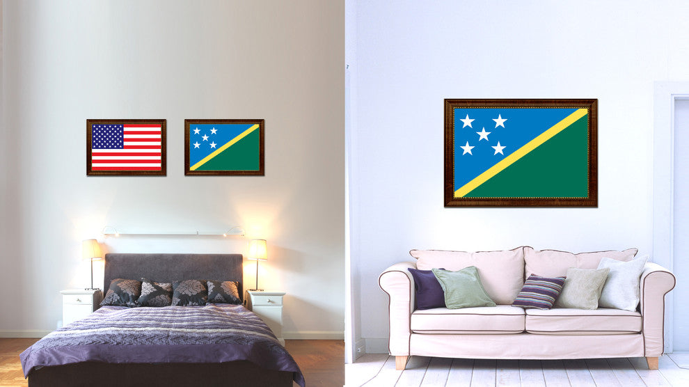 Solomon Island Country Flag Canvas Print, 21"x30"