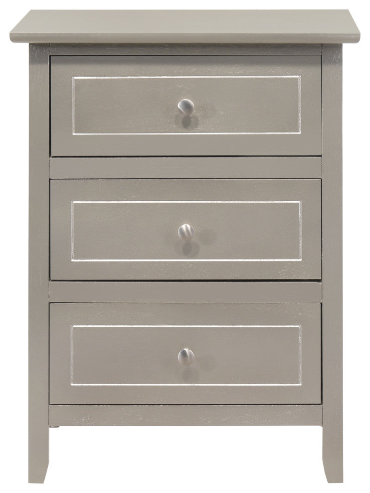 Daniel Nightstand, Silver Champagne