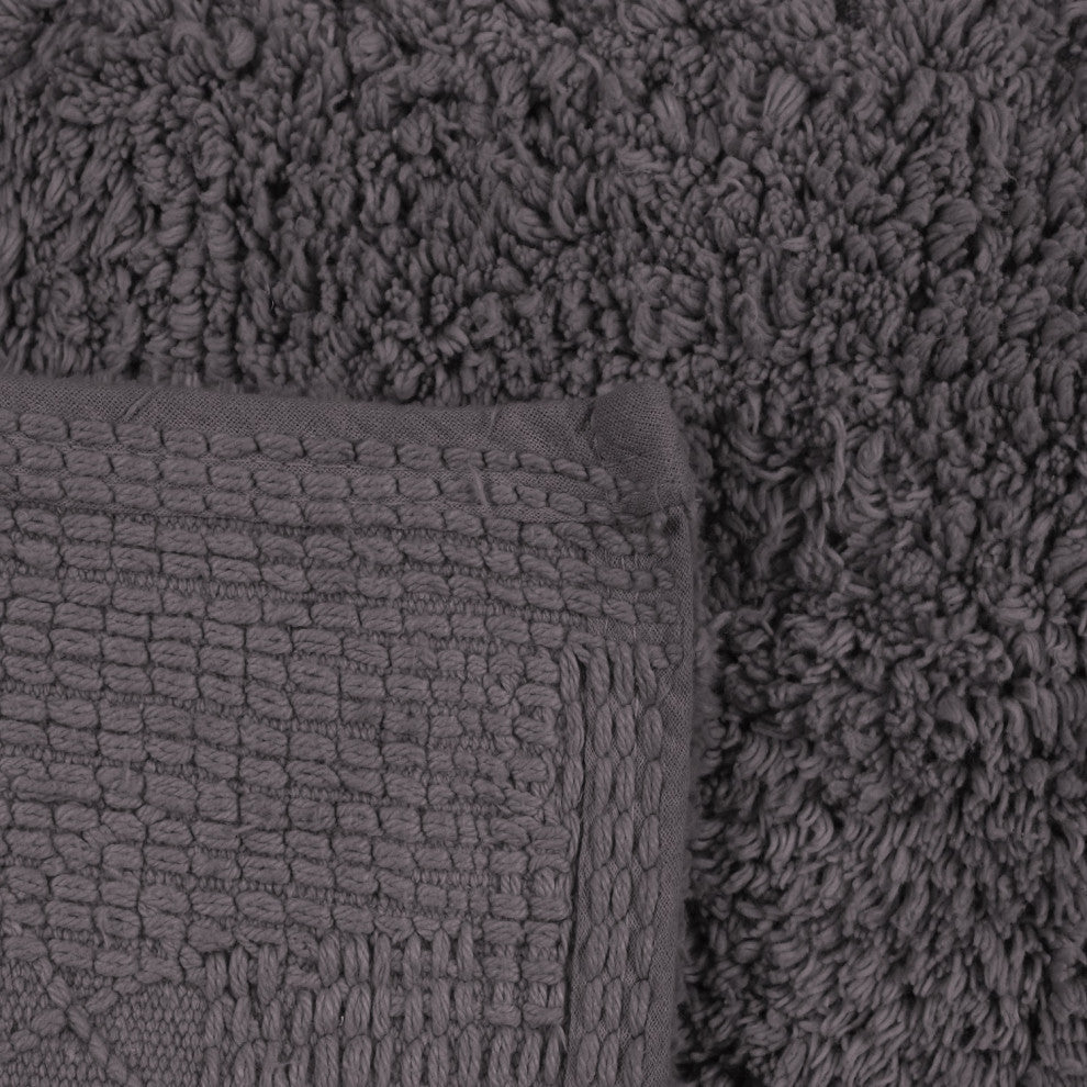 Classy Bath Rugs Set, 21"x54" Runner, Gray
