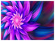 Huge Purple Fractal Flower, Floral Canvas Art Print, 40"x30"