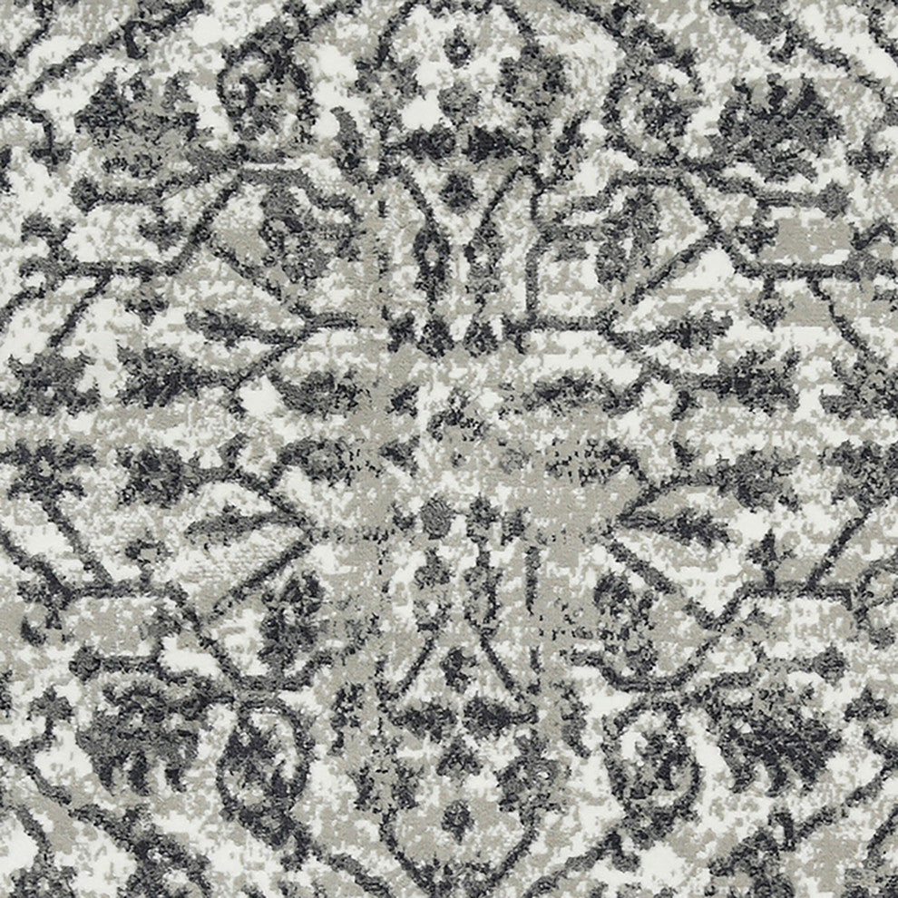 Alpine Fany Power-Loomed Polypropylene Area Rug, Dark Gray, 9'2"x12'2"