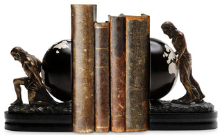 Atlas Globe Bookends