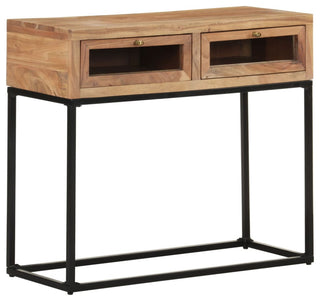 vidaXL Console Table Entryway Table Side Table with Drawers Solid Acacia Wood