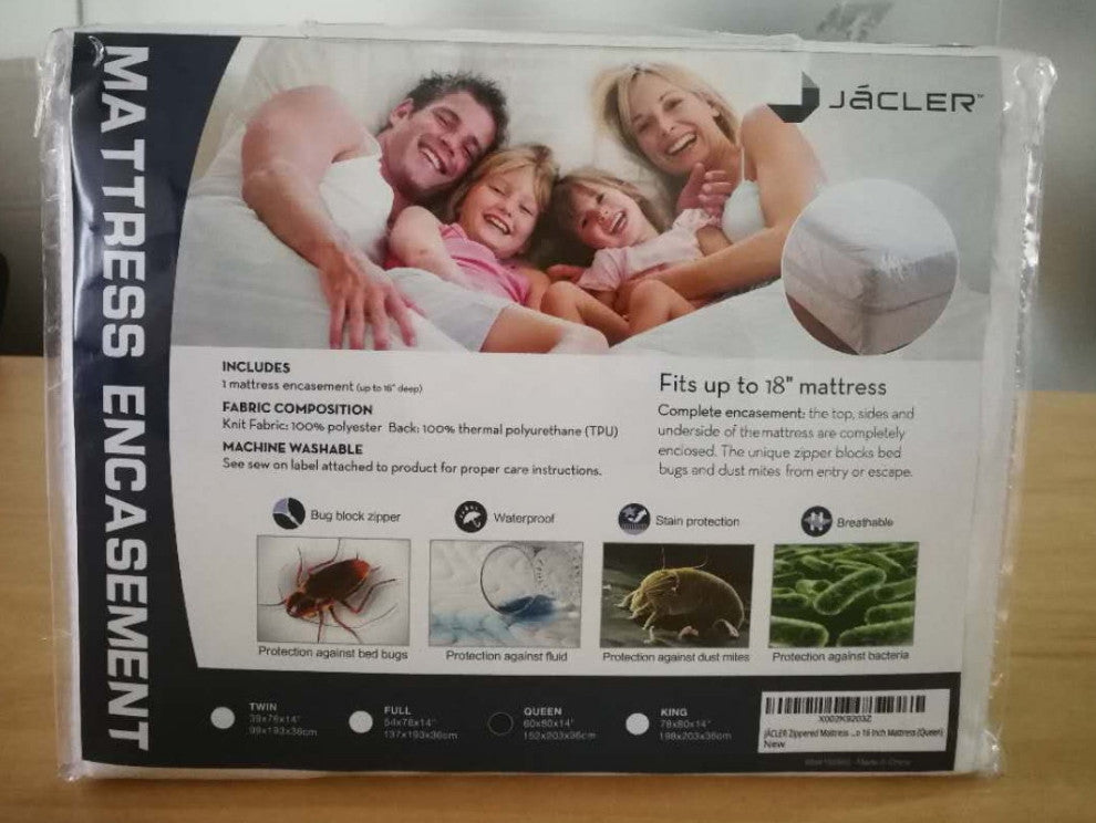 Waterproof Mattress Encasement, Queen
