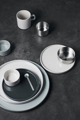 Pilar Serving Plate, 12.75", Gray