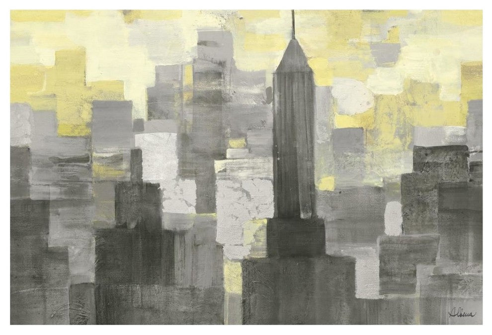 "City Blocks Neutral" Digital Paper Print by Albena Hristova, 20"x14"