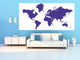 Studio Map Mural, Purple Droplets, Peel and Stick, 1 Panel, 87"x42"