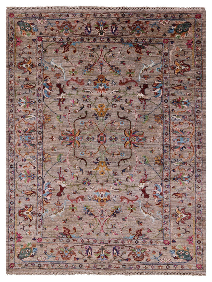 Persian Tabriz Hand Knotted Wool Rug 5' 8" X 7' 5" Q8337
