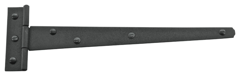 T Strap Door Hinge RSF Black Iron Light Duty Hinge 11" Pack of 3