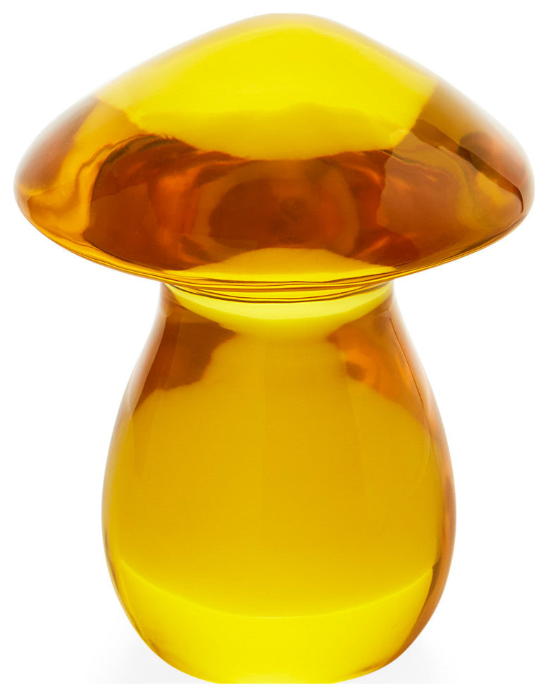 Yellow Acrylic Mushroom Objet