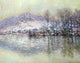 Claude Oscar Monet The Seine at Port Villez Snow Effect Gallery Wrapped Canvas