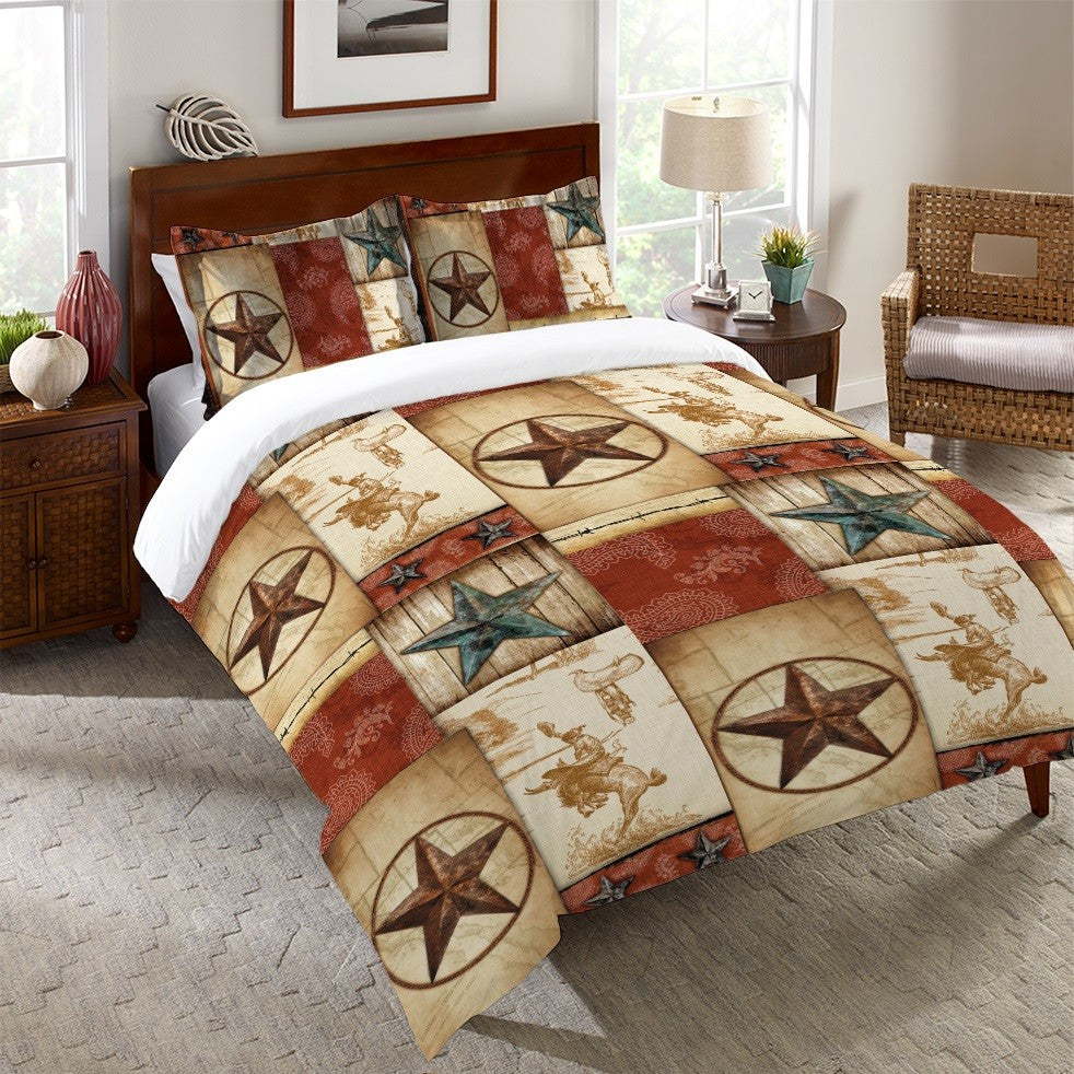 Laural Home Rodeo Patch Standard Duvet Sham