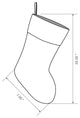 2-Pack 24"L Knitted Polyester Christmas Stocking With Pom Pom Ball, Red