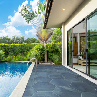 Argillos Hex Deep Blue Porcelain Floor/Wall Tile