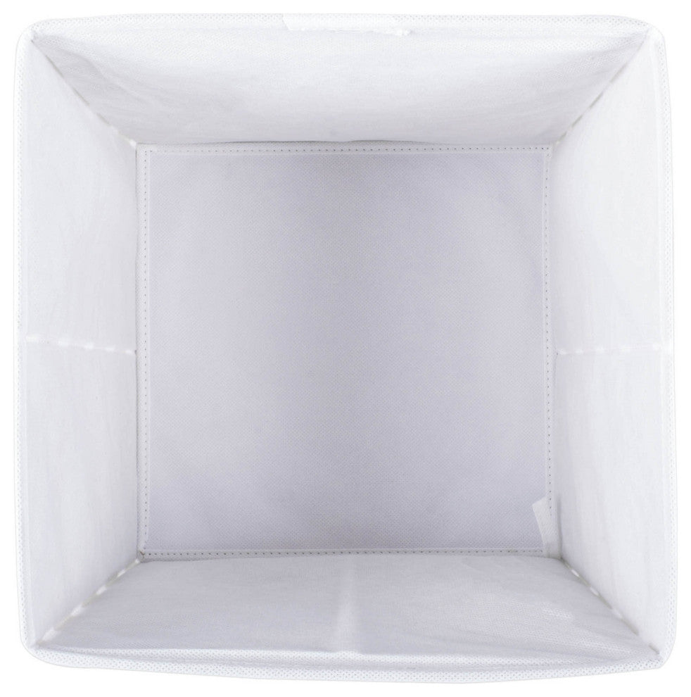 Nonwoven Polyester Cube Chevron Gray Square 13"x13"x13", Set Of 2