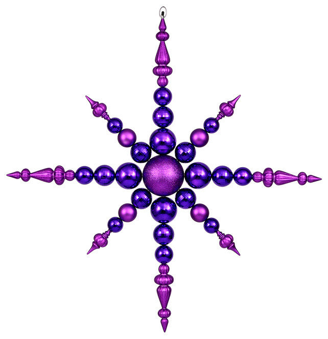 Shatterproof Radical Snowflake Christmas Ornament, Purple, 43"