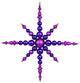 Shatterproof Radical Snowflake Christmas Ornament, Purple, 43"