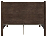 Lennon Rounded Leg Bed, Medium Brown, Queen
