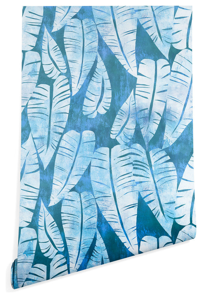 Deny Designs Schatzi Brown Island Goddess Turquoise Wallpaper, Blue, 2'x8'