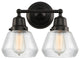 Innovations 623-2W-BK-G172 2-Light Bath Vanity Light, Matte Black