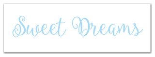 Sweet Dreams 12"x36" Canvas Wall Art, Blue