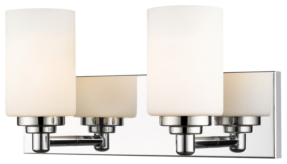 Zlite 485-2V-CH 2-Light Vanity, White