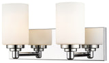 Zlite 485-2V-CH 2-Light Vanity, White