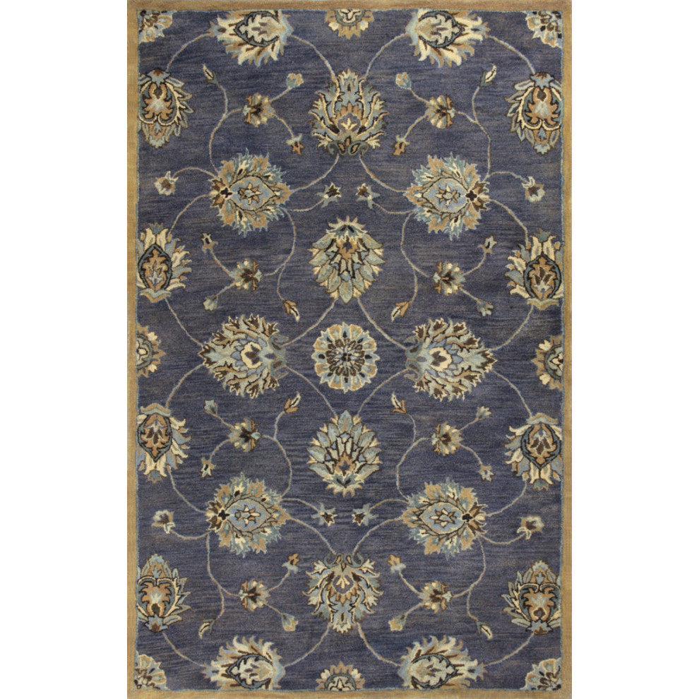 Syriana 6024 Midnight Kashan Rug, 9'x13'