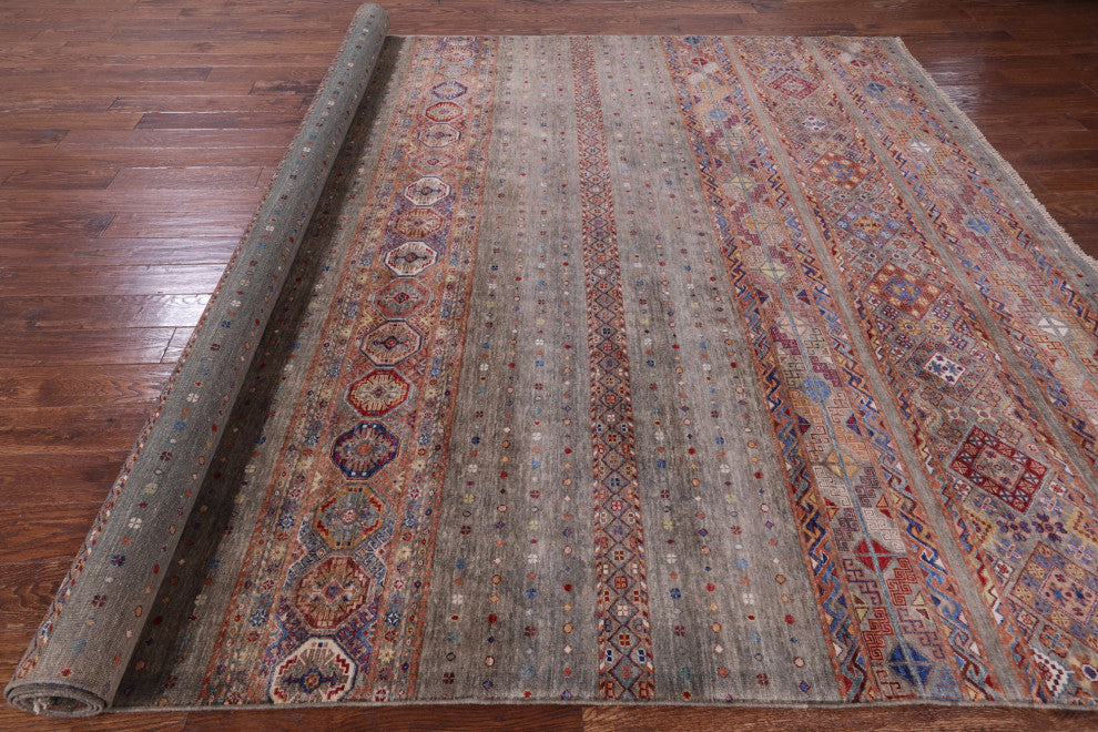 Super Kazak Khorjin Hand-Knotted Rug 9' 0" X 11' 10" Q7729