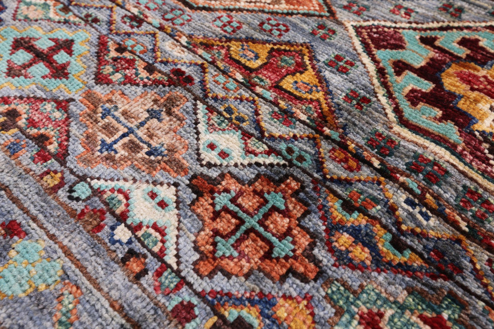 Super Kazak Khorjin Hand Knotted Wool Rug 5' 8" X 7' 10" - Q12305