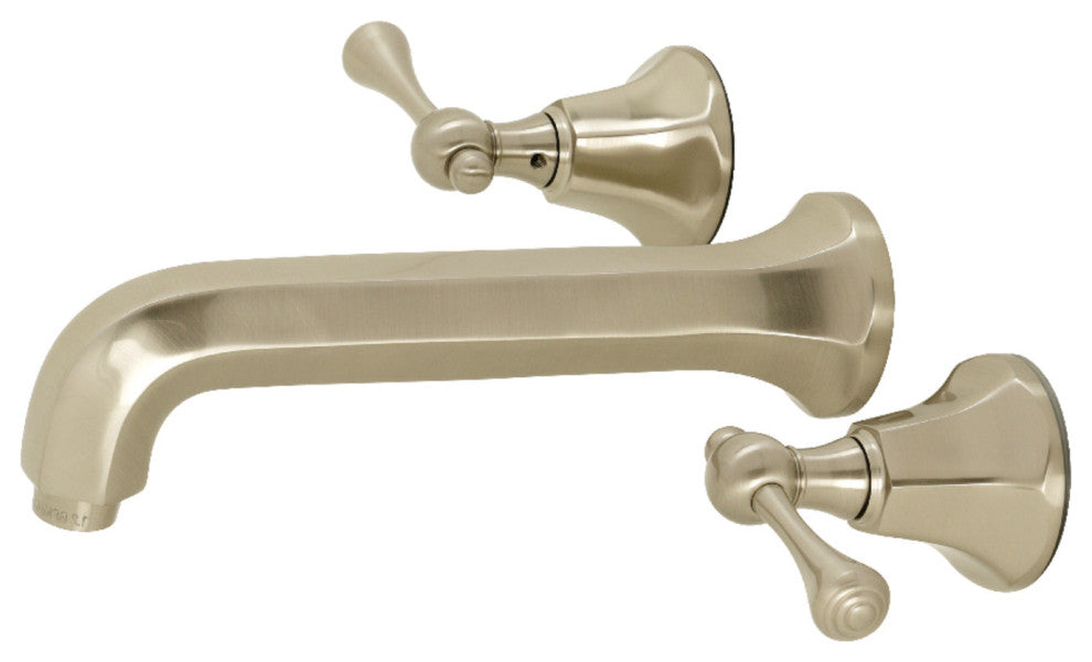 Kingston Brass KS4128BL Wall Mount Bathroom Faucet, Brushed Nickel