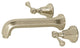 Kingston Brass KS4128BL Wall Mount Bathroom Faucet, Brushed Nickel